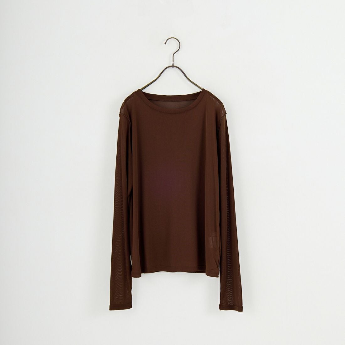 nenom [ネノム] クルーネック シアーカットソー [NE25112034] 28 BROWN