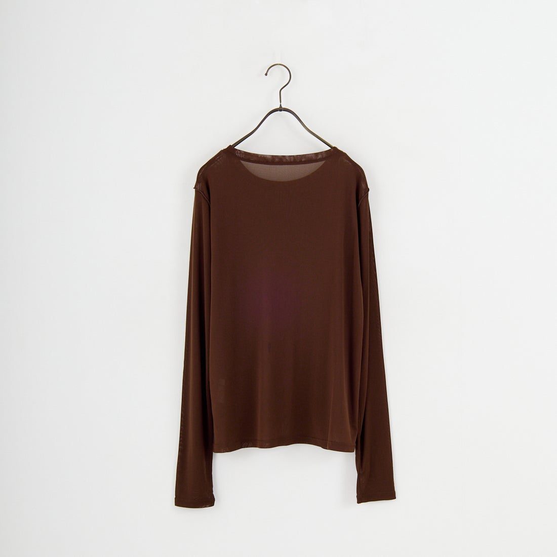 nenom [ネノム] クルーネック シアーカットソー [NE25112034] 28 BROWN