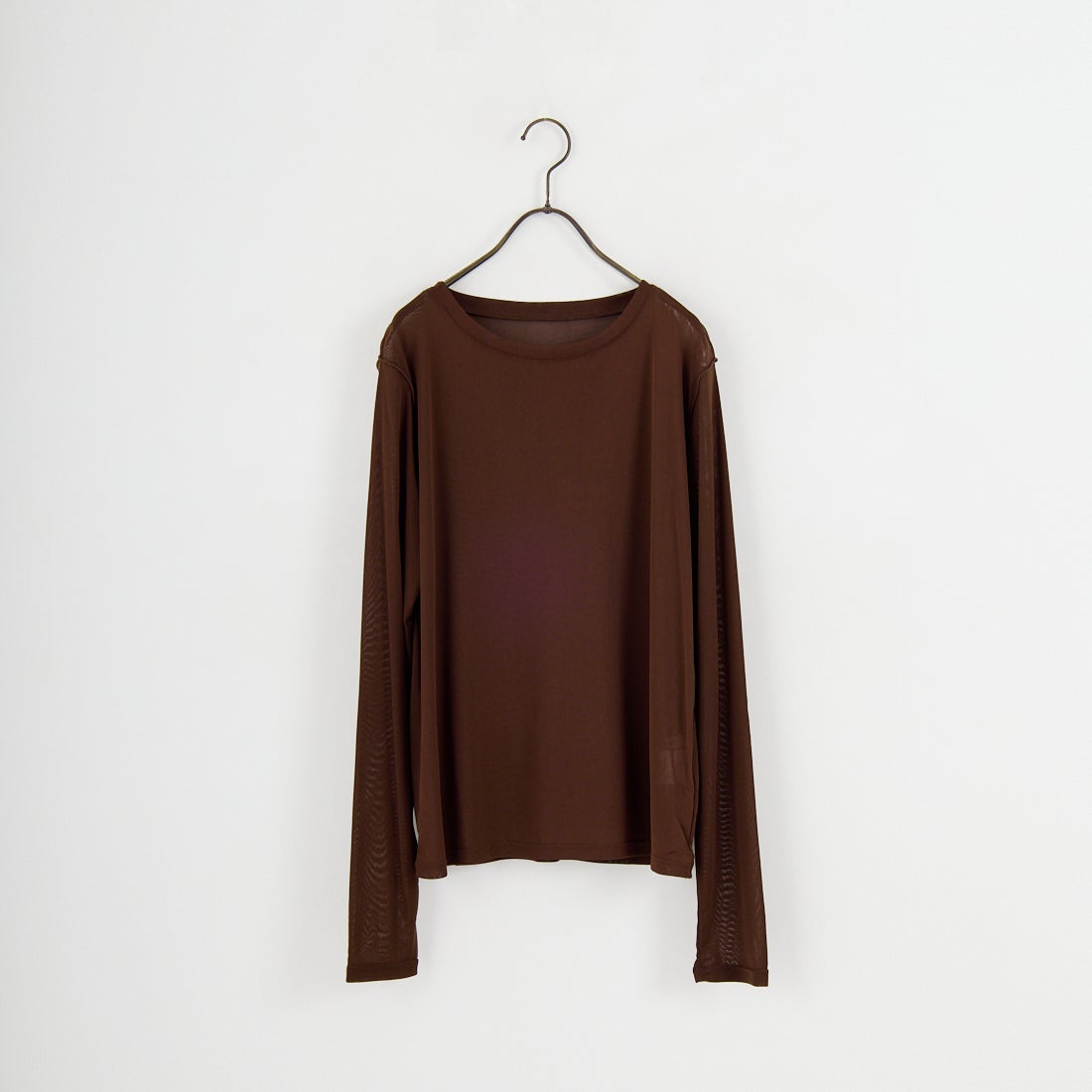 nenom [ネノム] クルーネック シアーカットソー [NE25112034] 28 BROWN