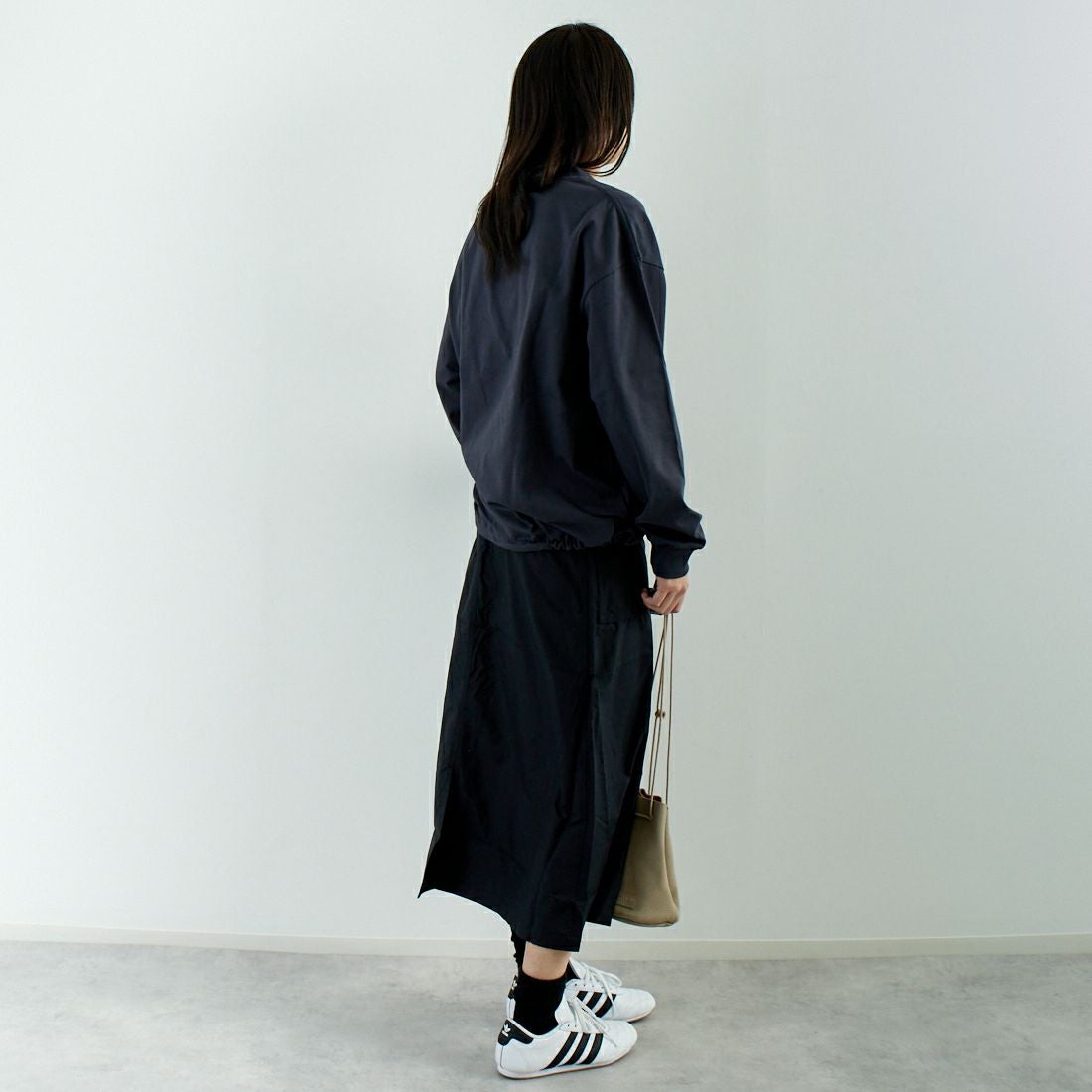 SLICK [スリック] MVS天竺 ロングスリーブドロストTシャツ [5155848] 720 COAL B &&モデル身長：167cm 着用サイズ：0&&