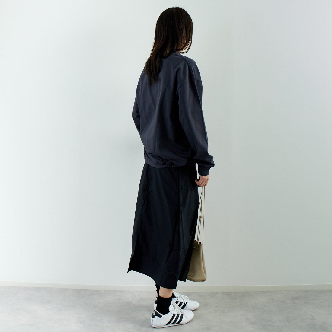 SLICK [スリック] MVS天竺 ロングスリーブドロストTシャツ [5155848] 720 COAL B &&モデル身長：167cm 着用サイズ：0&&