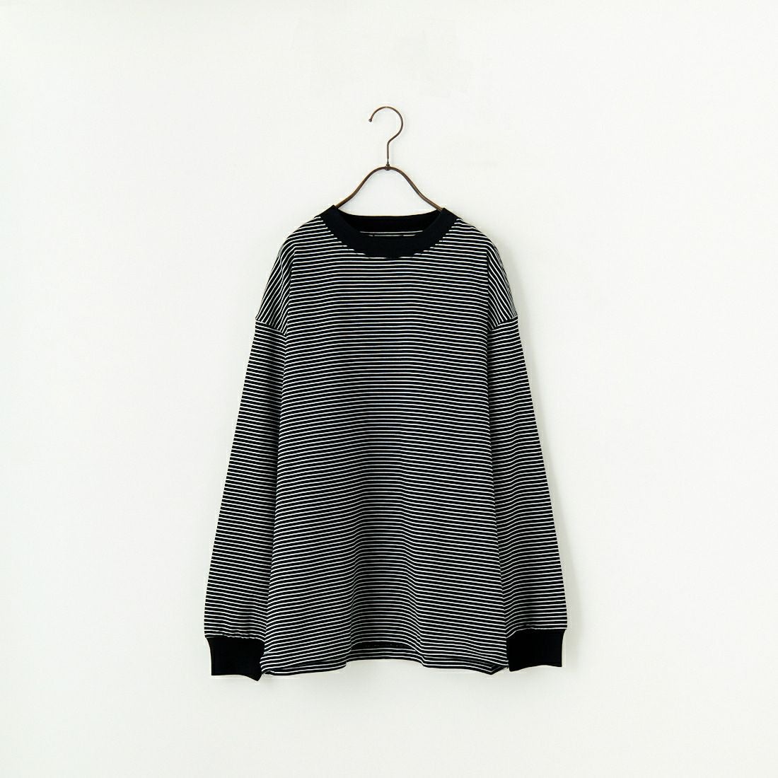 SLICK [スリック] MVS天竺 ロングスリーブドロストボーダーTシャツ [5155849] 700 BLK/WH