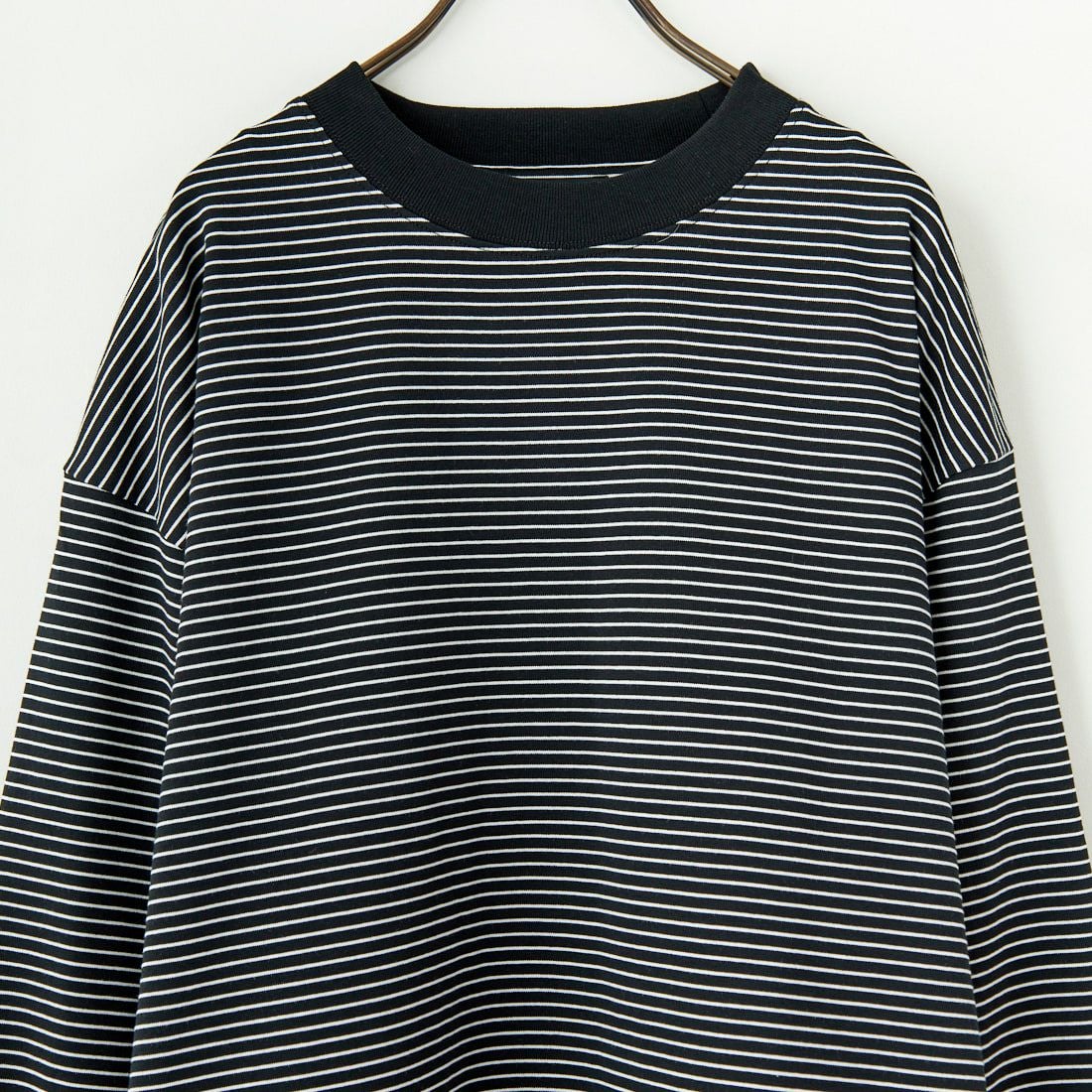 SLICK [スリック] MVS天竺 ロングスリーブドロストボーダーTシャツ [5155849] 700 BLK/WH