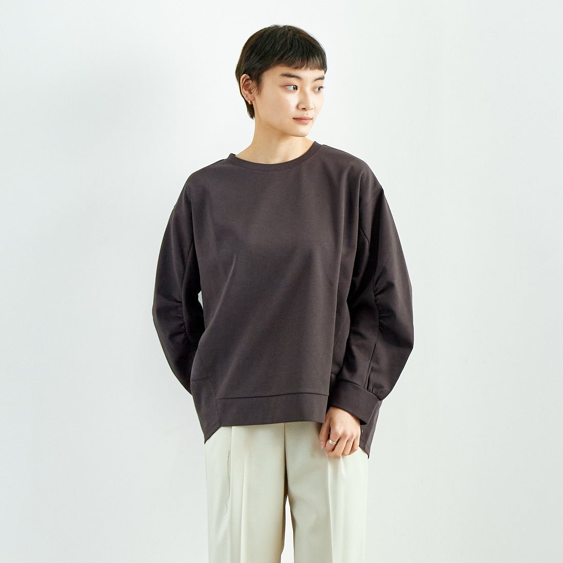 08 CHARCOA&&モデル身長：160cm 着用サイズ：F&&