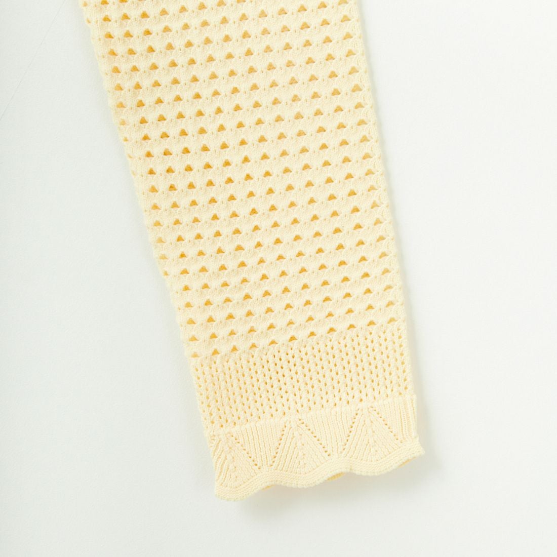 Maison de L'allure [メゾン ドゥ ラリュール] 襟付きメッシュニットプルオーバー [M24141012] 30 CREAM