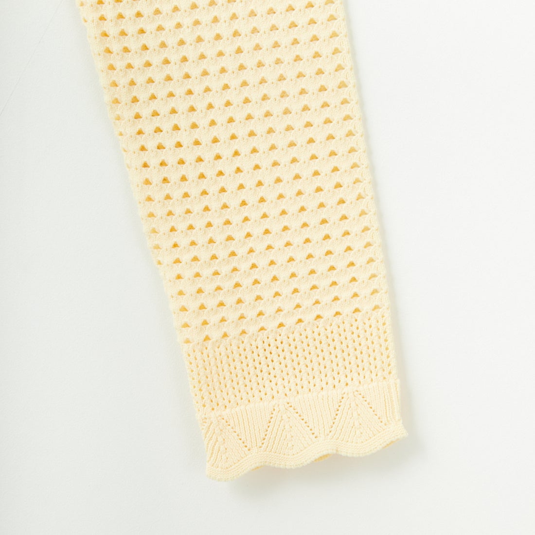 Maison de L'allure [メゾン ドゥ ラリュール] 襟付きメッシュニットプルオーバー [M24141012] 30 CREAM