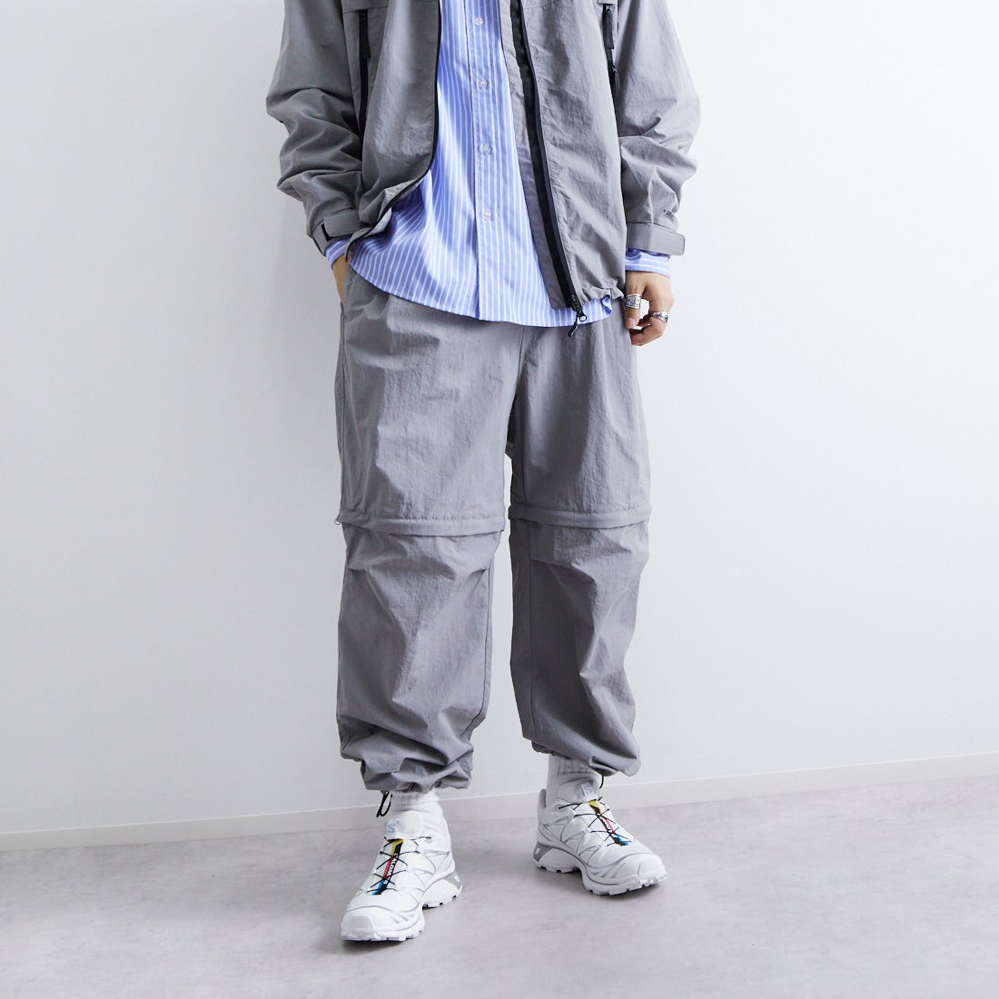 GRAY&&モデル身長：179cm 着用サイズ：L&&