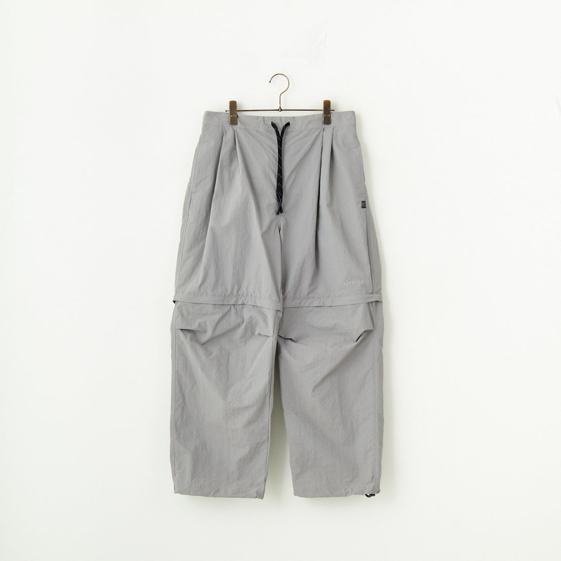 +phenix [プラスフェニックス] 別注 2WAY ナイロンタッサーコンバーチブルパンツ [POB-25007IN-JF] GRAY