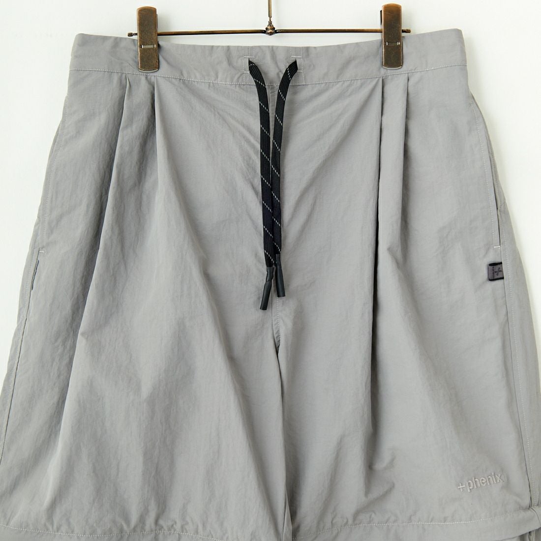 +phenix [プラスフェニックス] 別注 2WAY ナイロンタッサーコンバーチブルパンツ [POB-25007IN-JF] GRAY