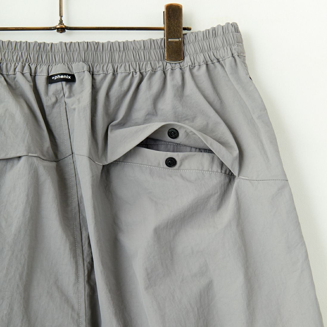 +phenix [プラスフェニックス] 別注 2WAY ナイロンタッサーコンバーチブルパンツ [POB-25007IN-JF] GRAY