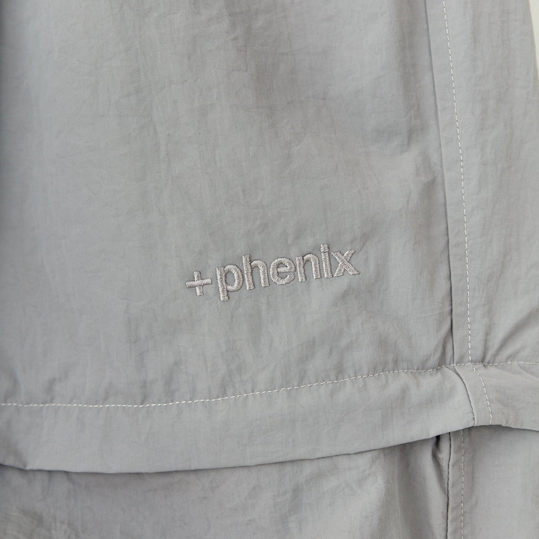 +phenix [プラスフェニックス] 別注 2WAY ナイロンタッサーコンバーチブルパンツ [POB-25007IN-JF] GRAY