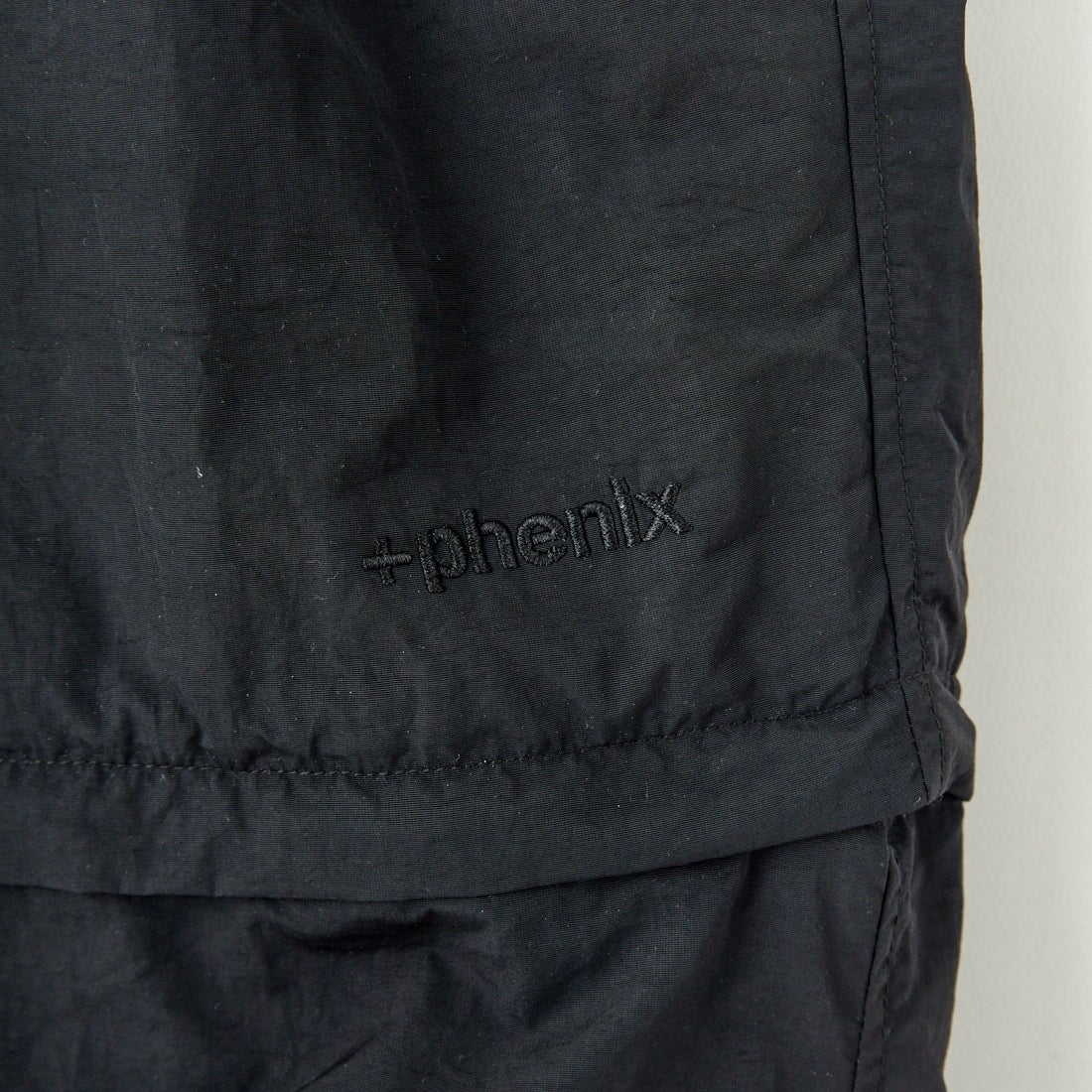 +phenix [プラスフェニックス] 別注 2WAY ナイロンタッサーコンバーチブルパンツ [POB-25007IN-JF] BLACK