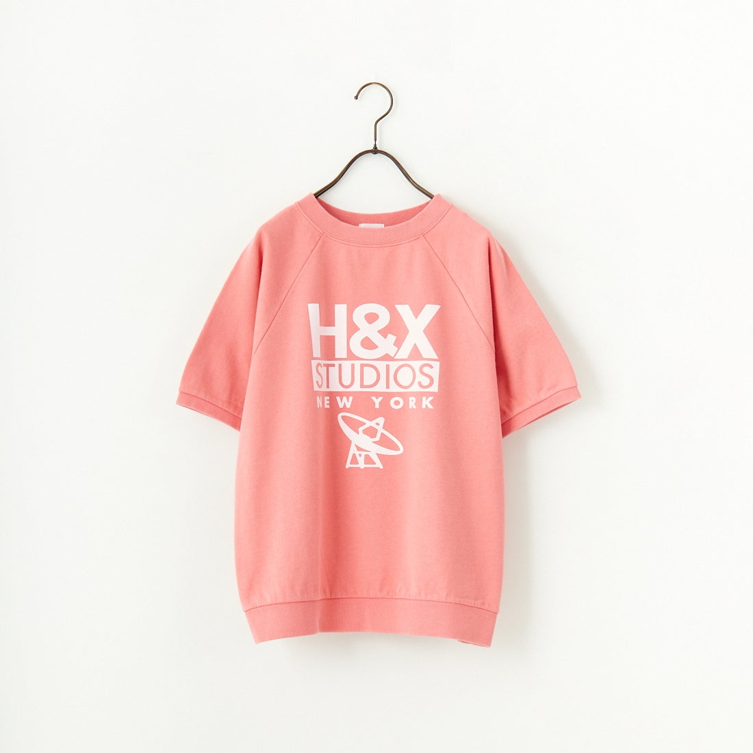 HANDTEX [ハンドテックス] 別注 ロゴプリント ラグランスリーブスウェット [HT7-CST-IN5-JF] ﾋﾟﾝｸ