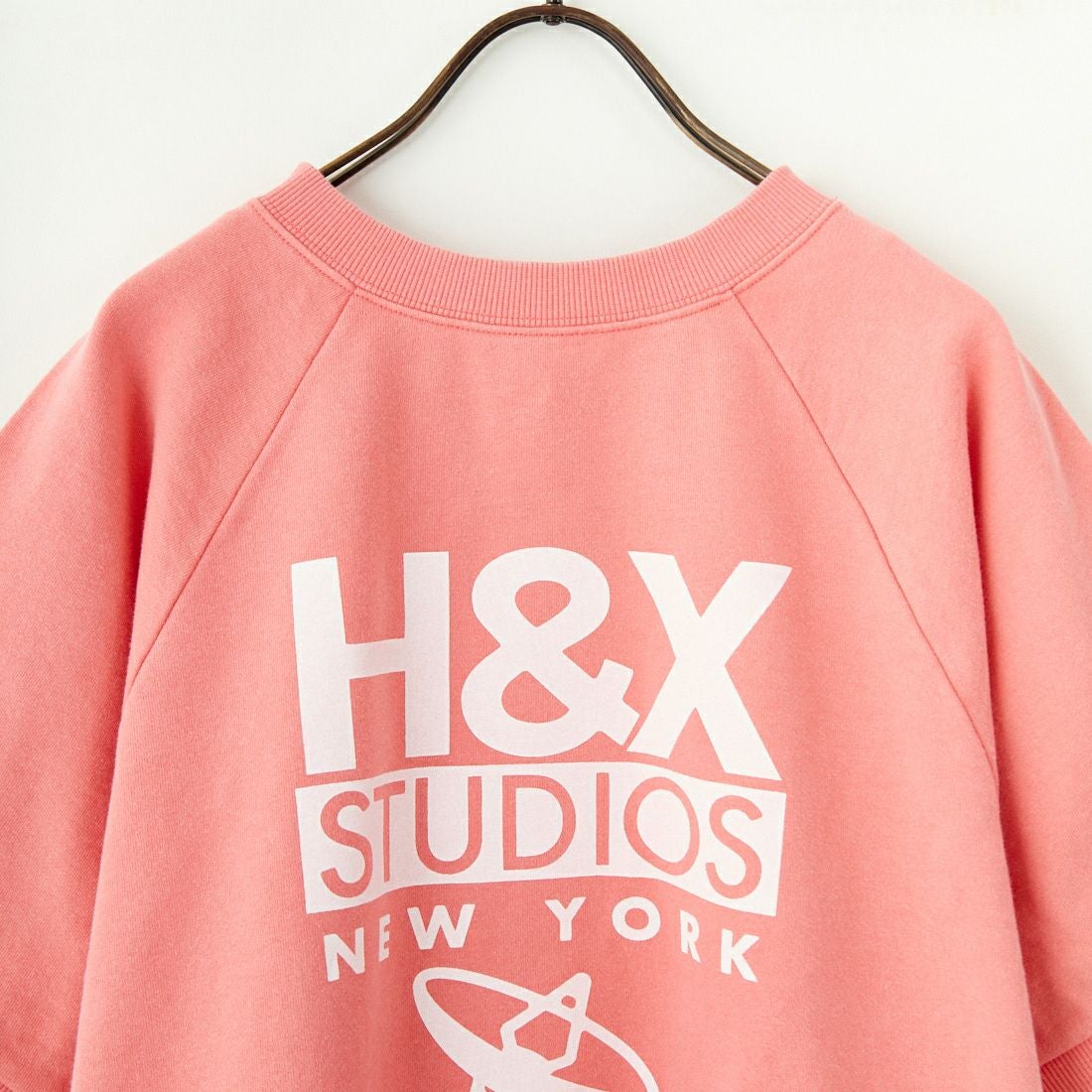 HANDTEX [ハンドテックス] 別注 ロゴプリント ラグランスリーブスウェット [HT7-CST-IN5-JF] ﾋﾟﾝｸ