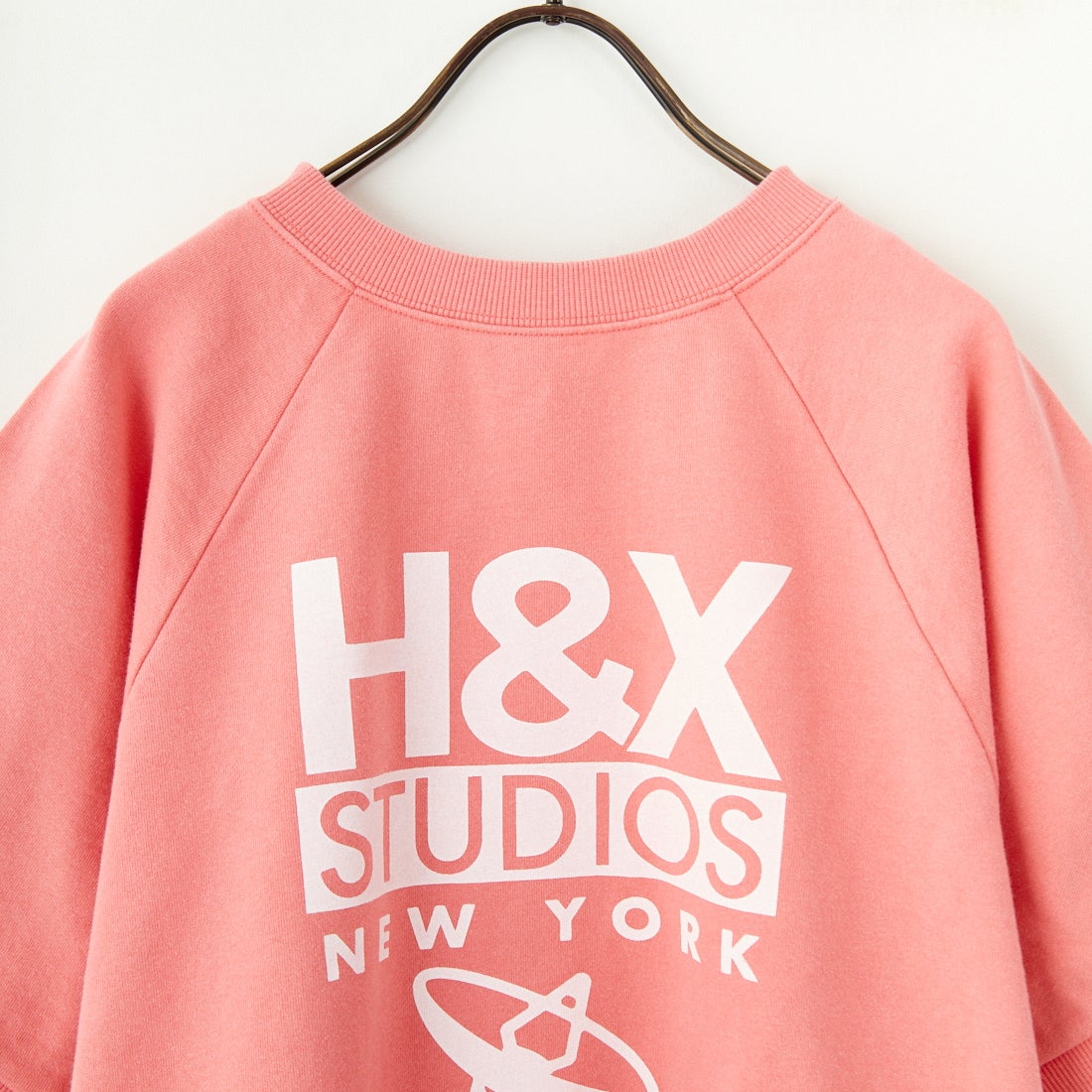 HANDTEX [ハンドテックス] 別注 ロゴプリント ラグランスリーブスウェット [HT7-CST-IN5-JF] ﾋﾟﾝｸ