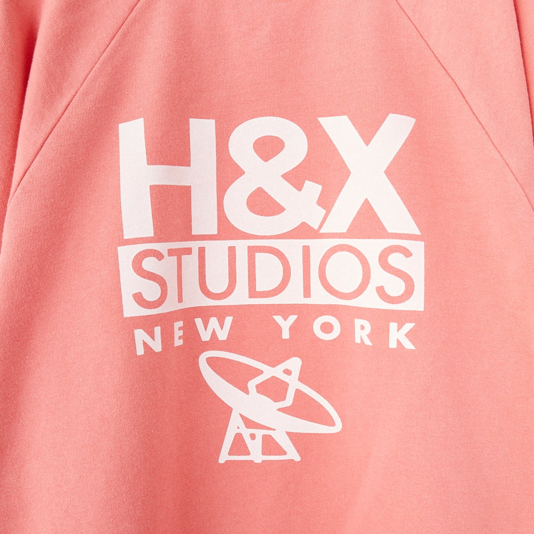 HANDTEX [ハンドテックス] 別注 ロゴプリント ラグランスリーブスウェット [HT7-CST-IN5-JF] ﾋﾟﾝｸ