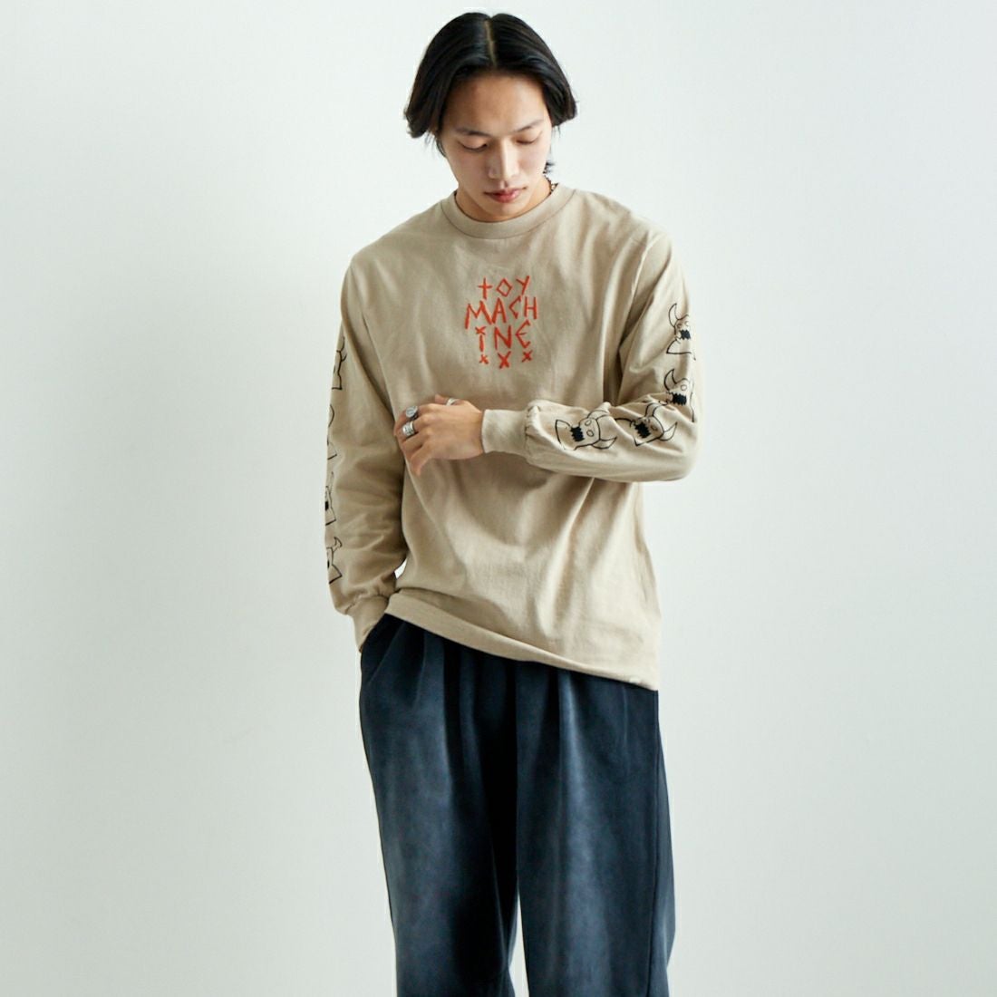 SAND&&モデル身長：179cm 着用サイズ：M&&