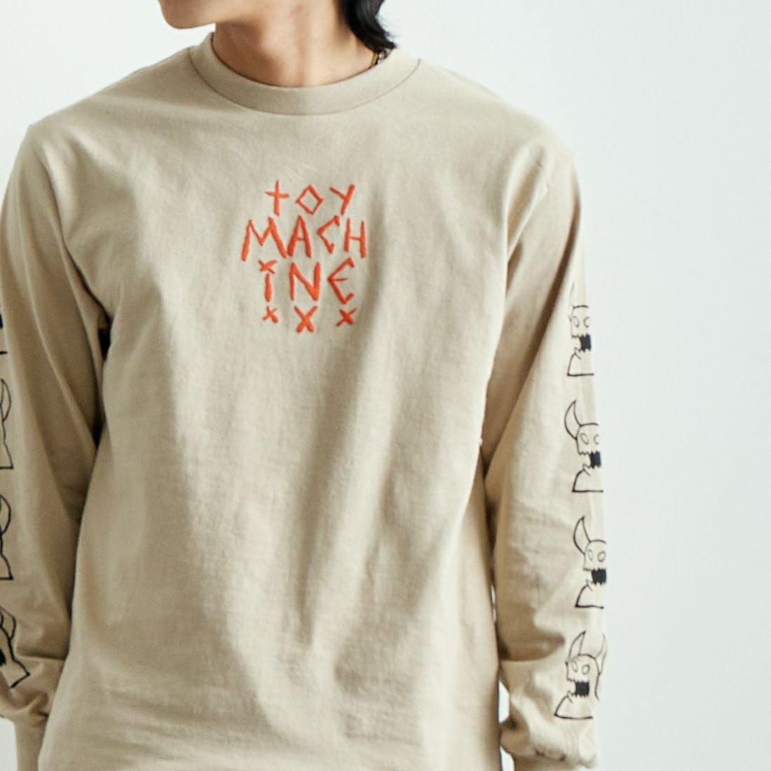 toy machine [トイマシーン] スケッチーモンスター ロングスリーブTシャツ [TMPFLT5] SAND