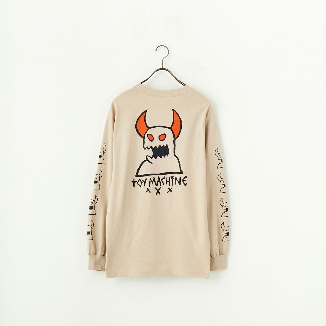 toy machine [トイマシーン] スケッチーモンスター ロングスリーブTシャツ [TMPFLT5] SAND