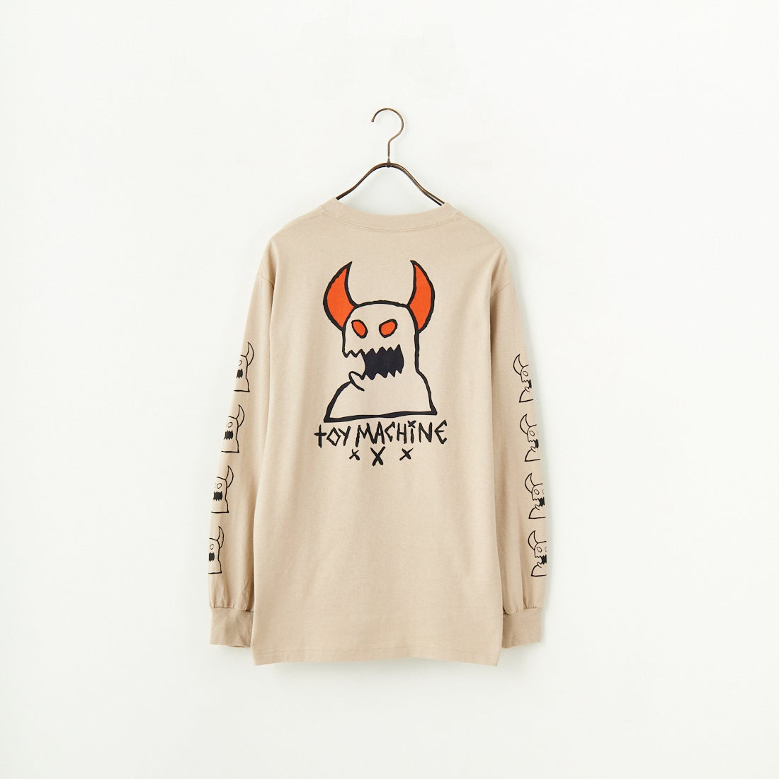 toy machine [トイマシーン] スケッチーモンスター ロングスリーブTシャツ [TMPFLT5] SAND