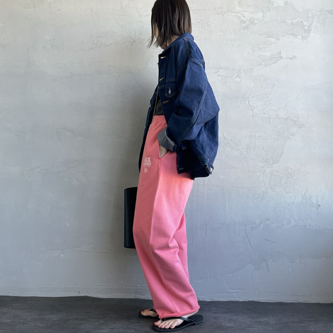 HANDTEX [ハンドテックス] 別注 ワンポイントロゴ ワイドストレート