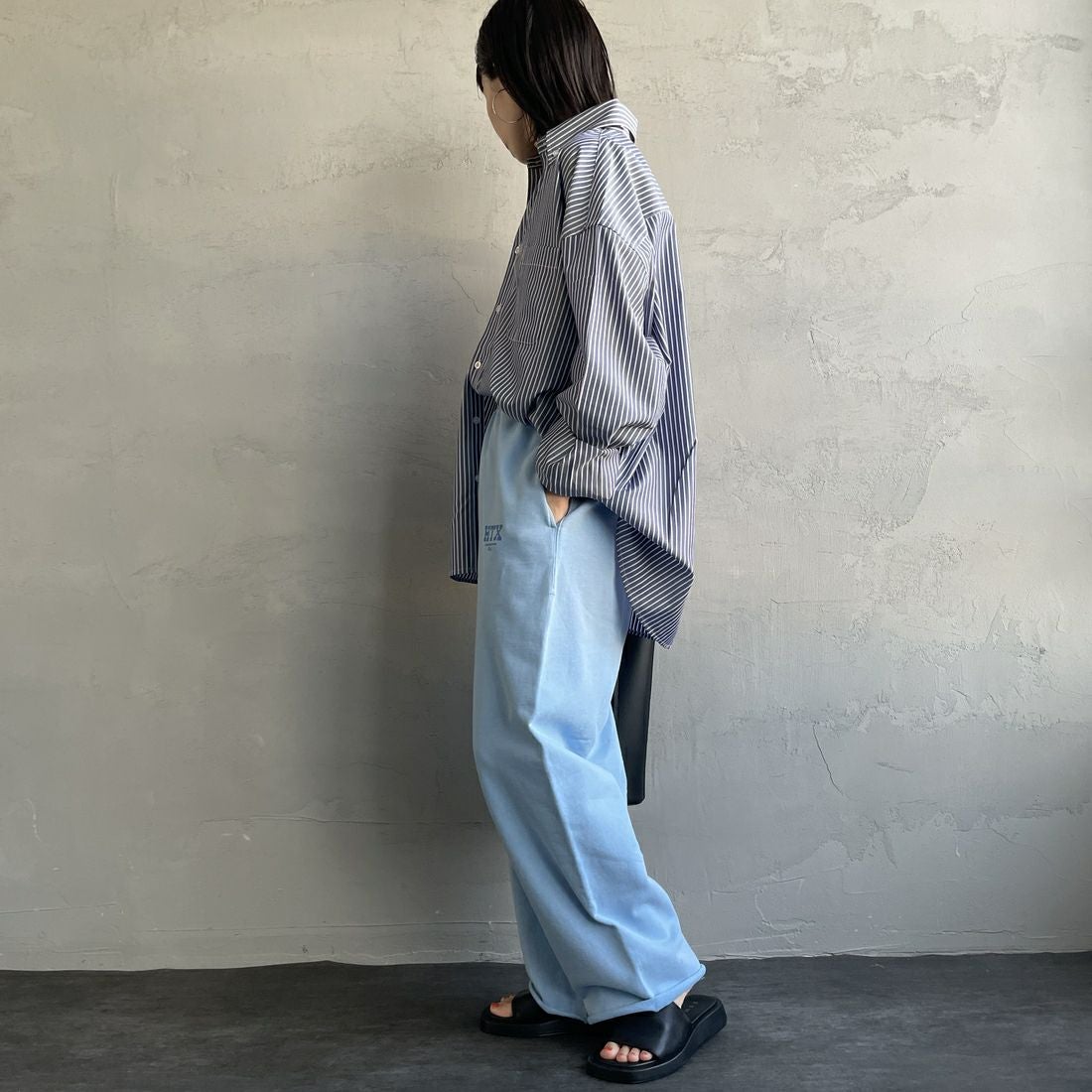 HANDTEX [ハンドテックス] 別注 ワンポイントロゴ ワイドストレート