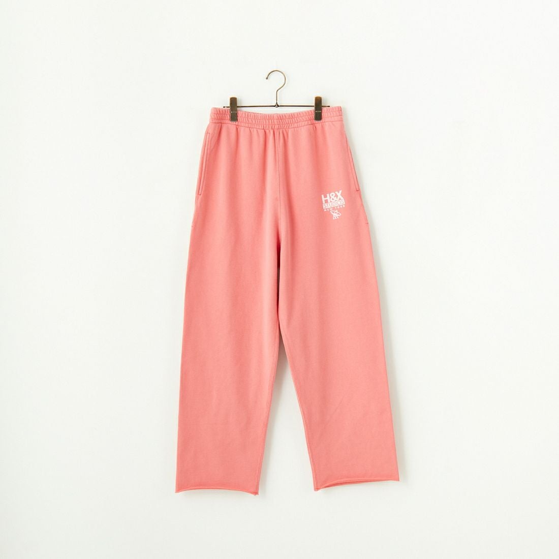 HANDTEX [ハンドテックス] 別注 ワンポイントロゴ ワイドストレートスウェットパンツ [HT1-PT-IN5-JF] ﾋﾟﾝｸ