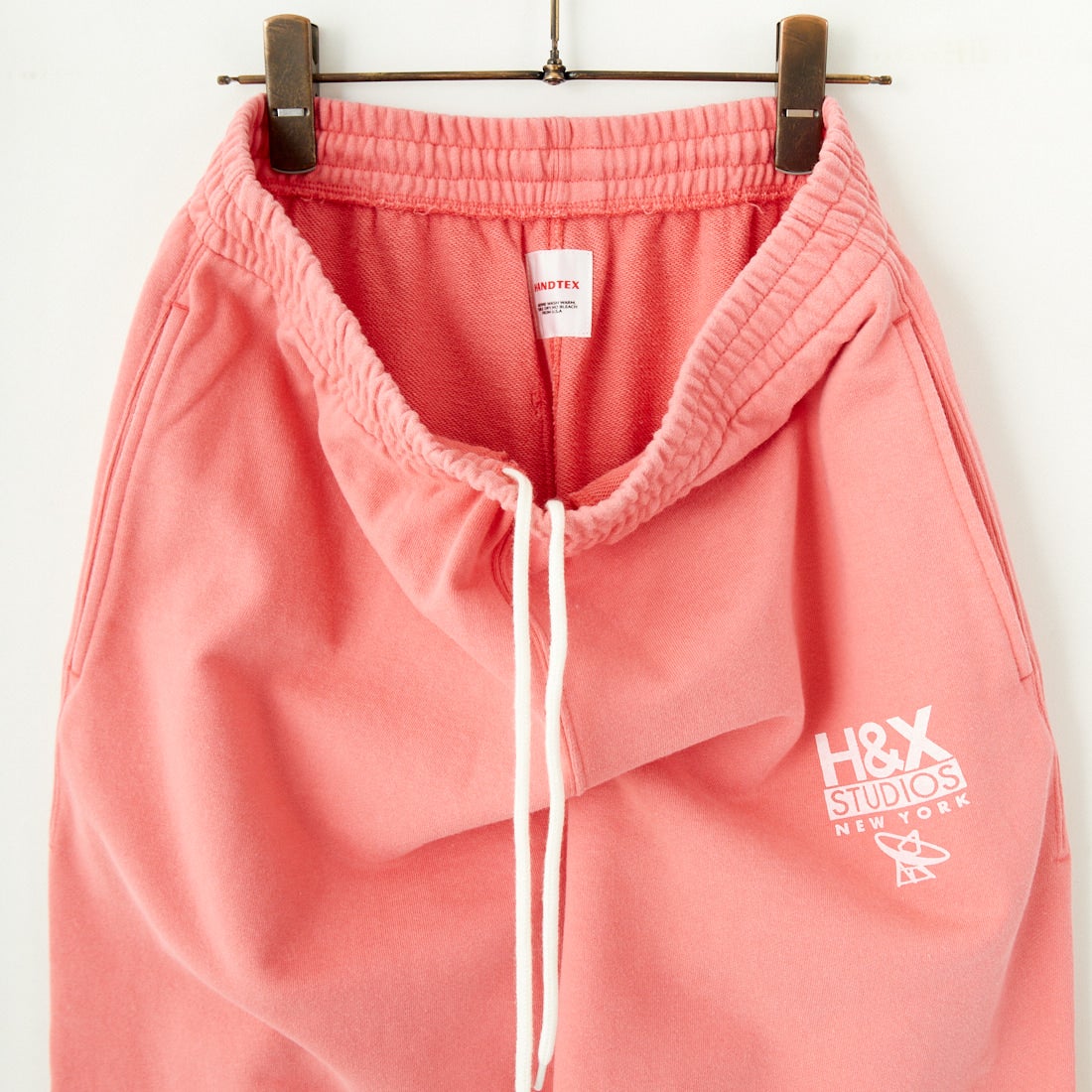 HANDTEX [ハンドテックス] 別注 ワンポイントロゴ ワイドストレートスウェットパンツ [HT1-PT-IN5-JF] ﾋﾟﾝｸ