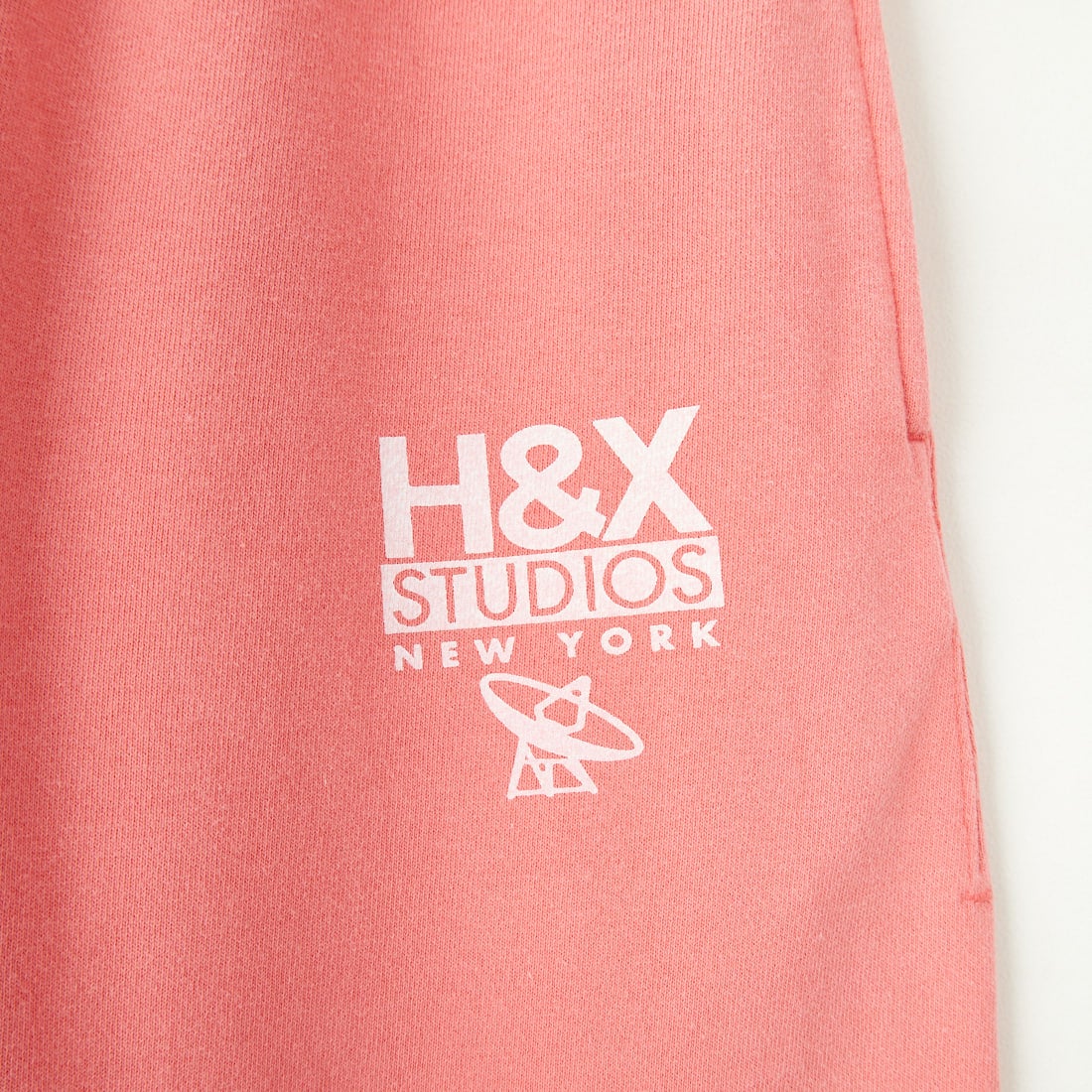 HANDTEX [ハンドテックス] 別注 ワンポイントロゴ ワイドストレートスウェットパンツ [HT1-PT-IN5-JF] ﾋﾟﾝｸ