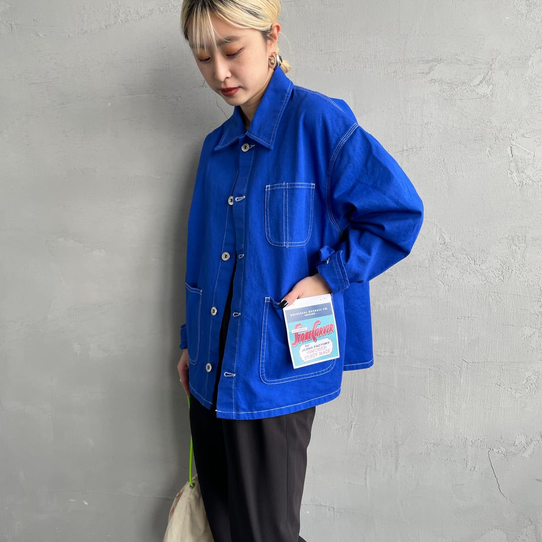 BLUE&&モデル身長：150cm 着用サイズ：F&&