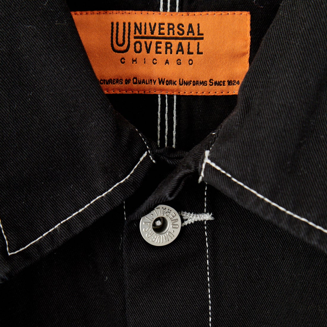 UNIVERSAL OVERALL [ユニバーサルオーバーオール] 別注 配色ステッチカバーオールジャケット [U2512403IN-JF] BLACK