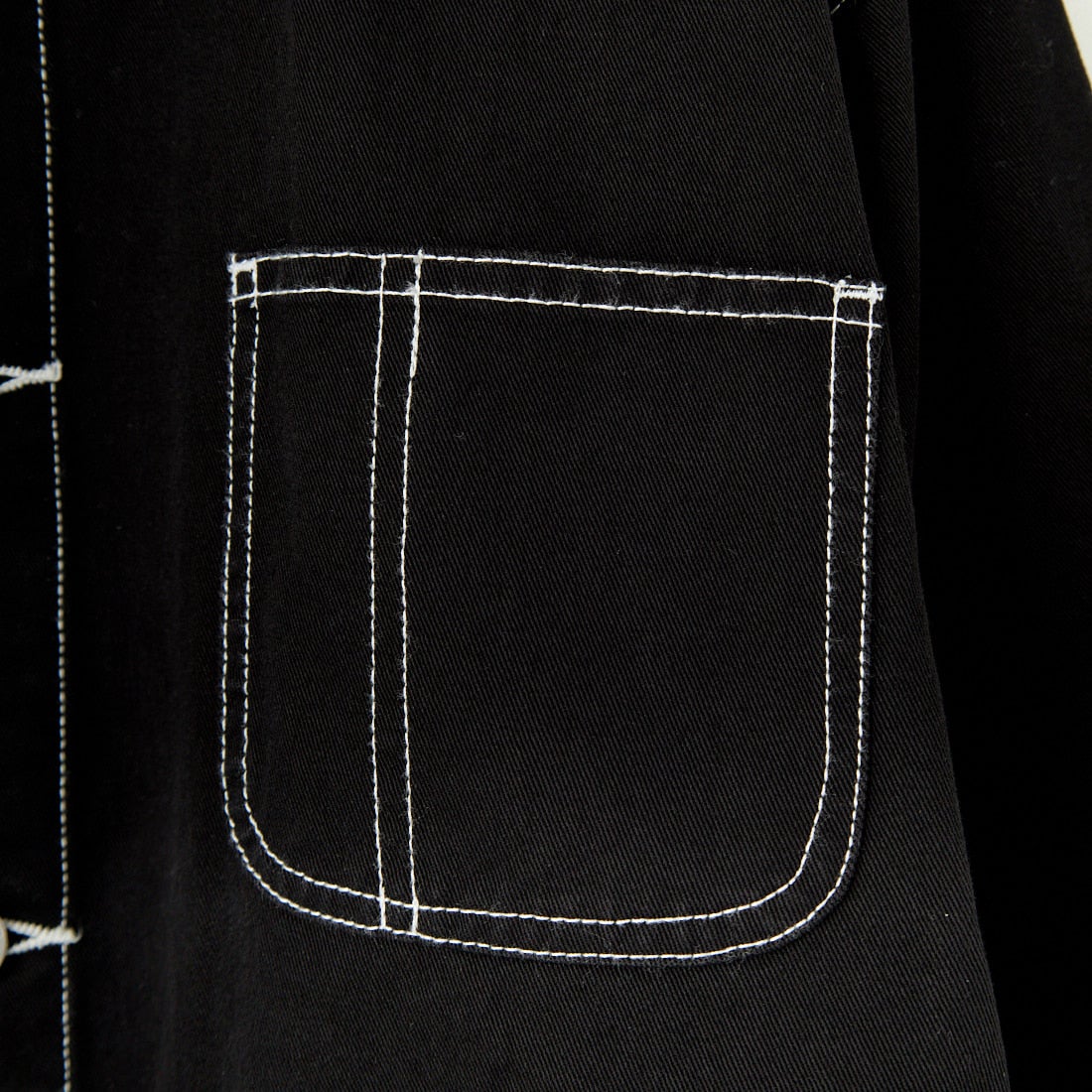 UNIVERSAL OVERALL [ユニバーサルオーバーオール] 別注 配色ステッチカバーオールジャケット [U2512403IN-JF] BLACK