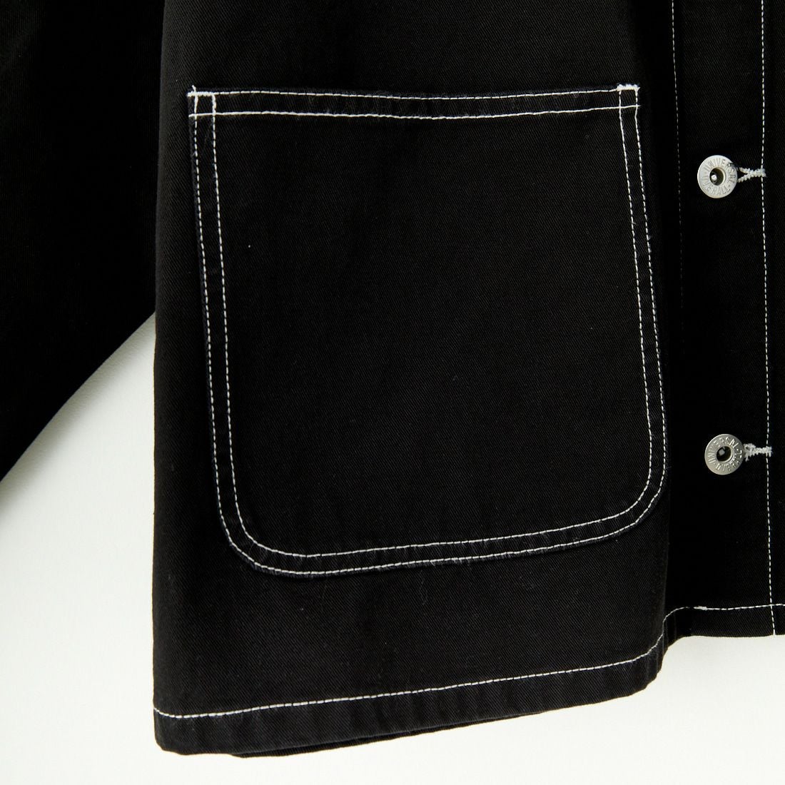 UNIVERSAL OVERALL [ユニバーサルオーバーオール] 別注 配色ステッチカバーオールジャケット [U2512403IN-JF] BLACK