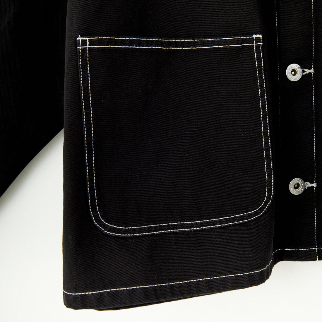 UNIVERSAL OVERALL [ユニバーサルオーバーオール] 別注 配色ステッチカバーオールジャケット [U2512403IN-JF] BLACK