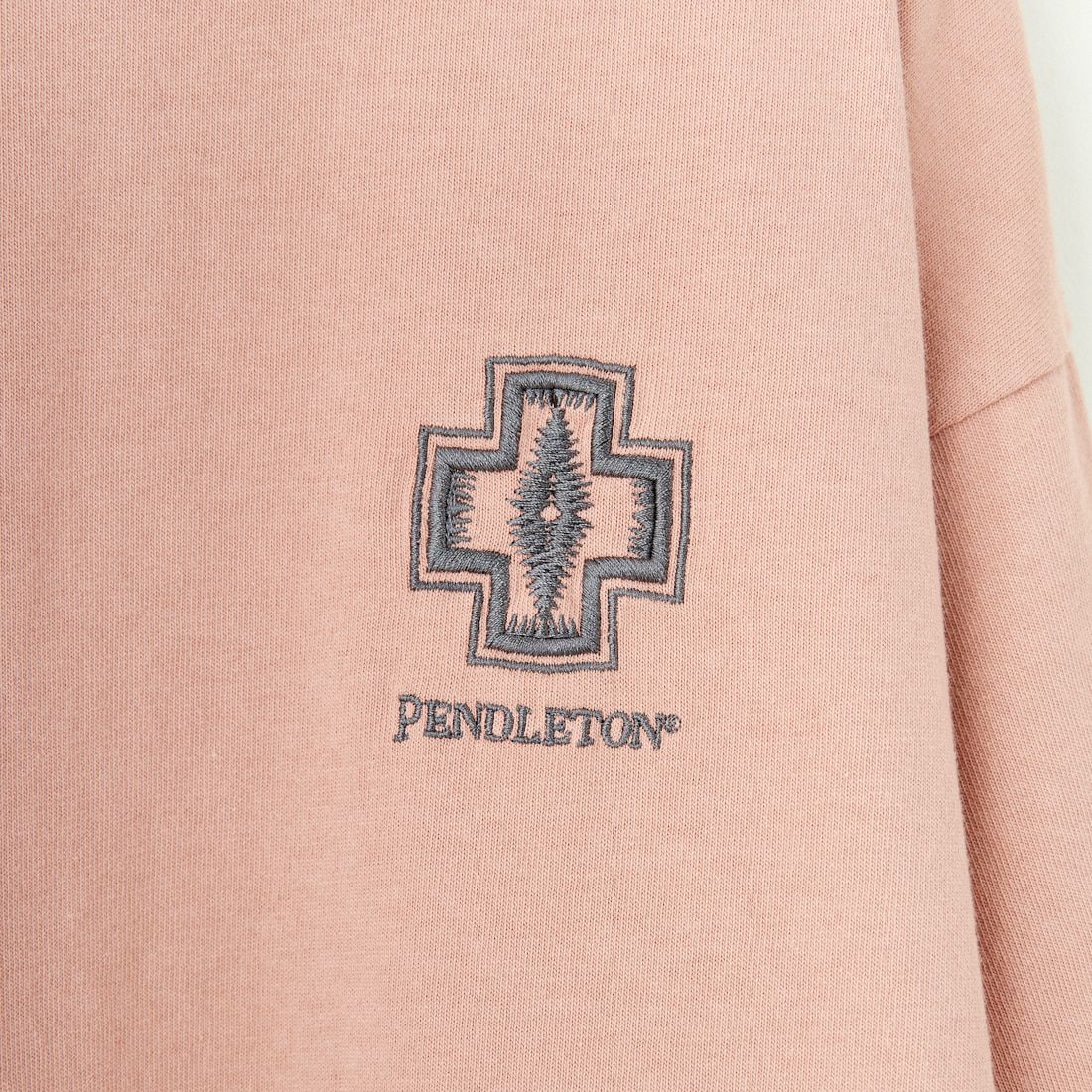 PENDLETON [ペンドルトン] 別注 ピグメント染め ヒストリーロゴバックプリントTシャツ [5275-0207-JF] PINK