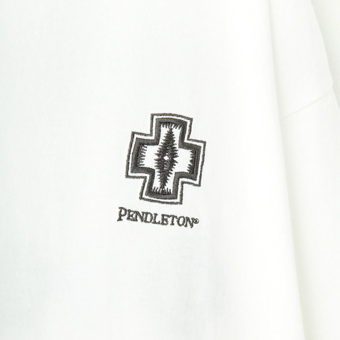 PENDLETON [ペンドルトン] 別注 ピグメント染め ヒストリーロゴバックプリントTシャツ [5275-0207-JF] WHITE