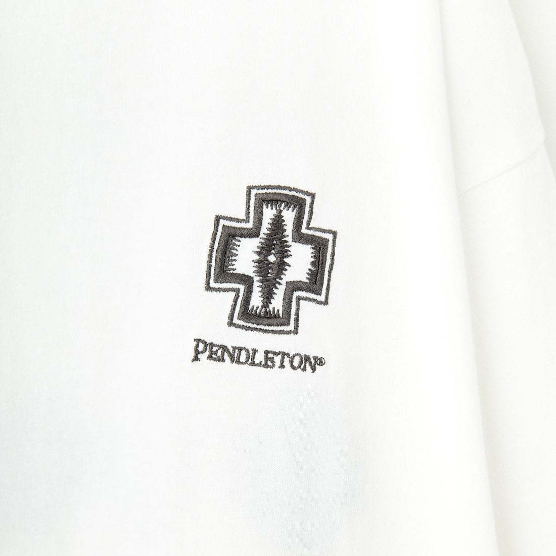 PENDLETON [ペンドルトン] 別注 ピグメント染め ヒストリーロゴバックプリントTシャツ [5275-0207-JF] WHITE