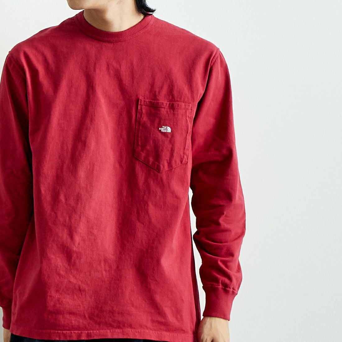THE NORTH FACE PURPLE LABEL [ザ ノースフェイス パープルレーベル] 7oz ロングスリーブTシャツ [N25SI101] CO CR/OW &&モデル身長：179cm 着用サイズ：M&&
