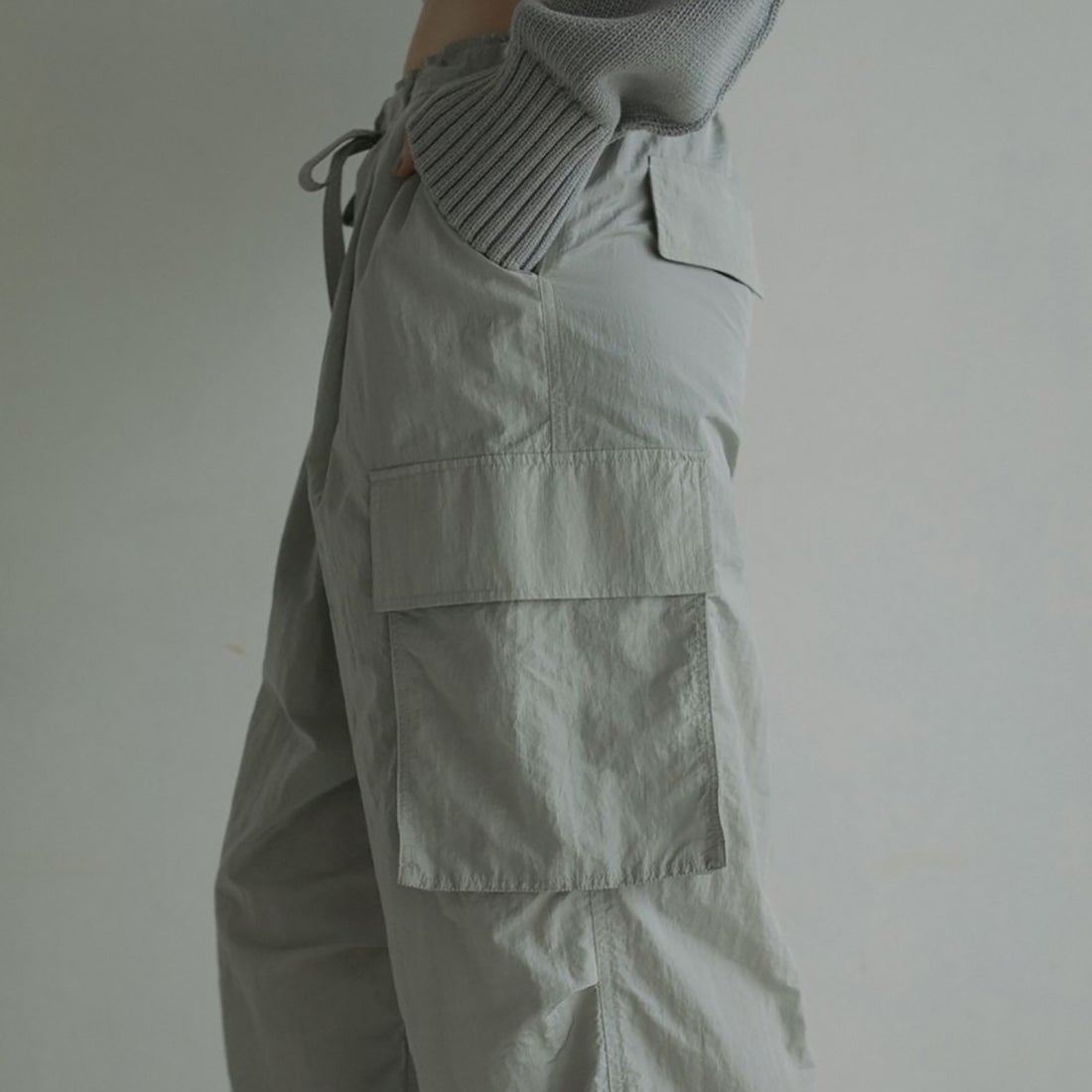 anuke [アンヌーク] ナイロンカーゴパンツ [62510703] I.BLU