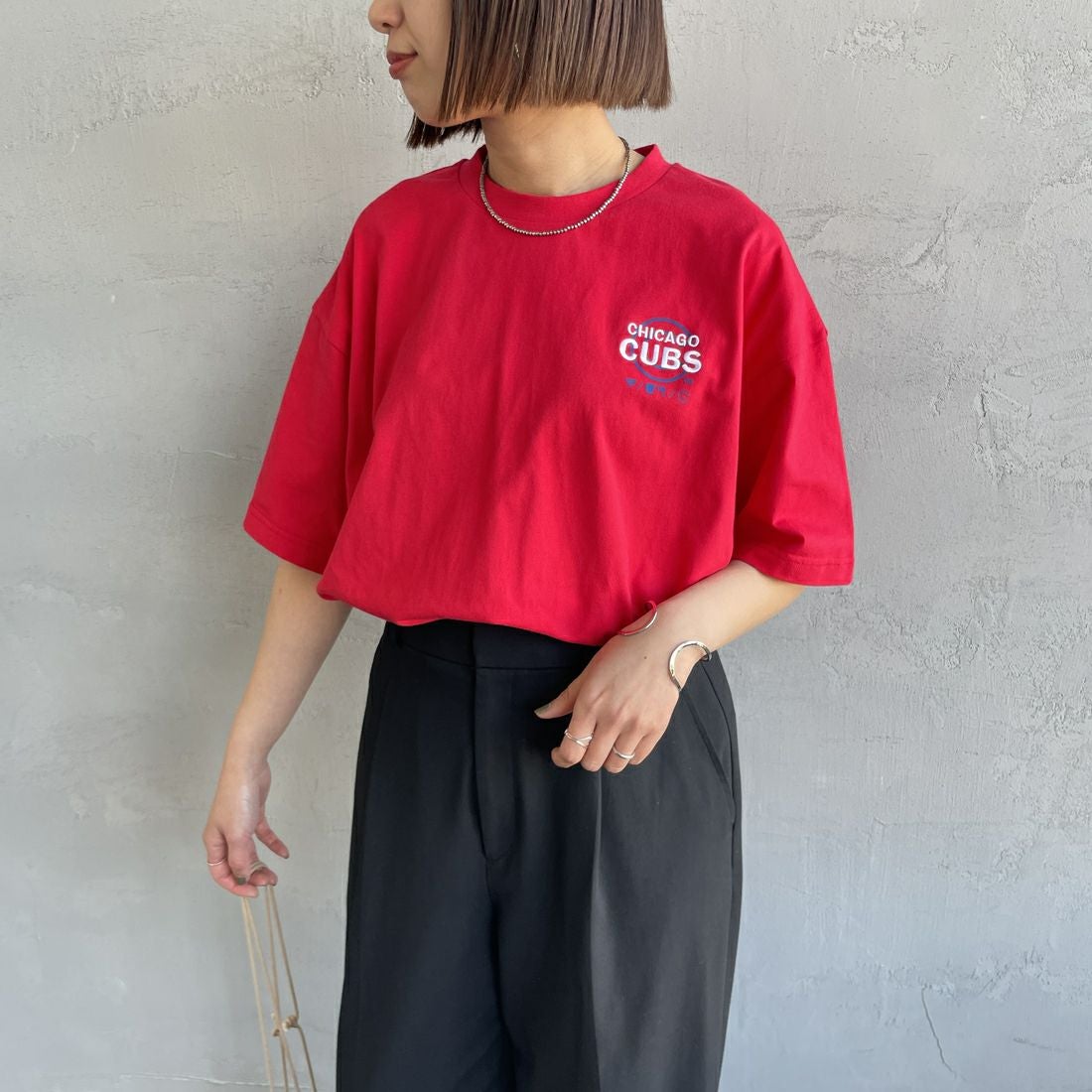 Fanatics [ファナティクス] 別注 MLB ワンポイントロゴ刺繍Tシャツ