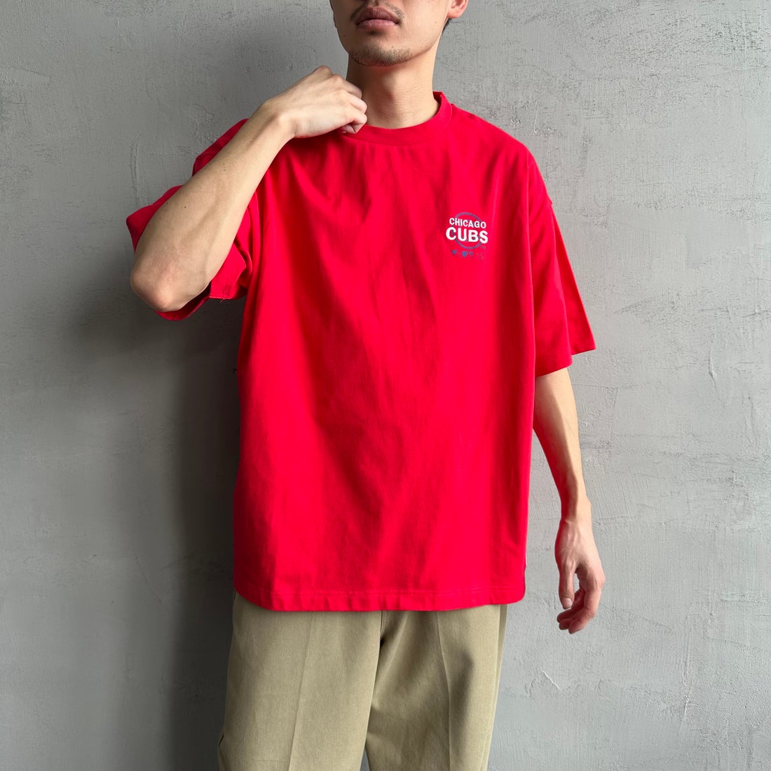 RED&&モデル身長：167cm 着用サイズ：L&&