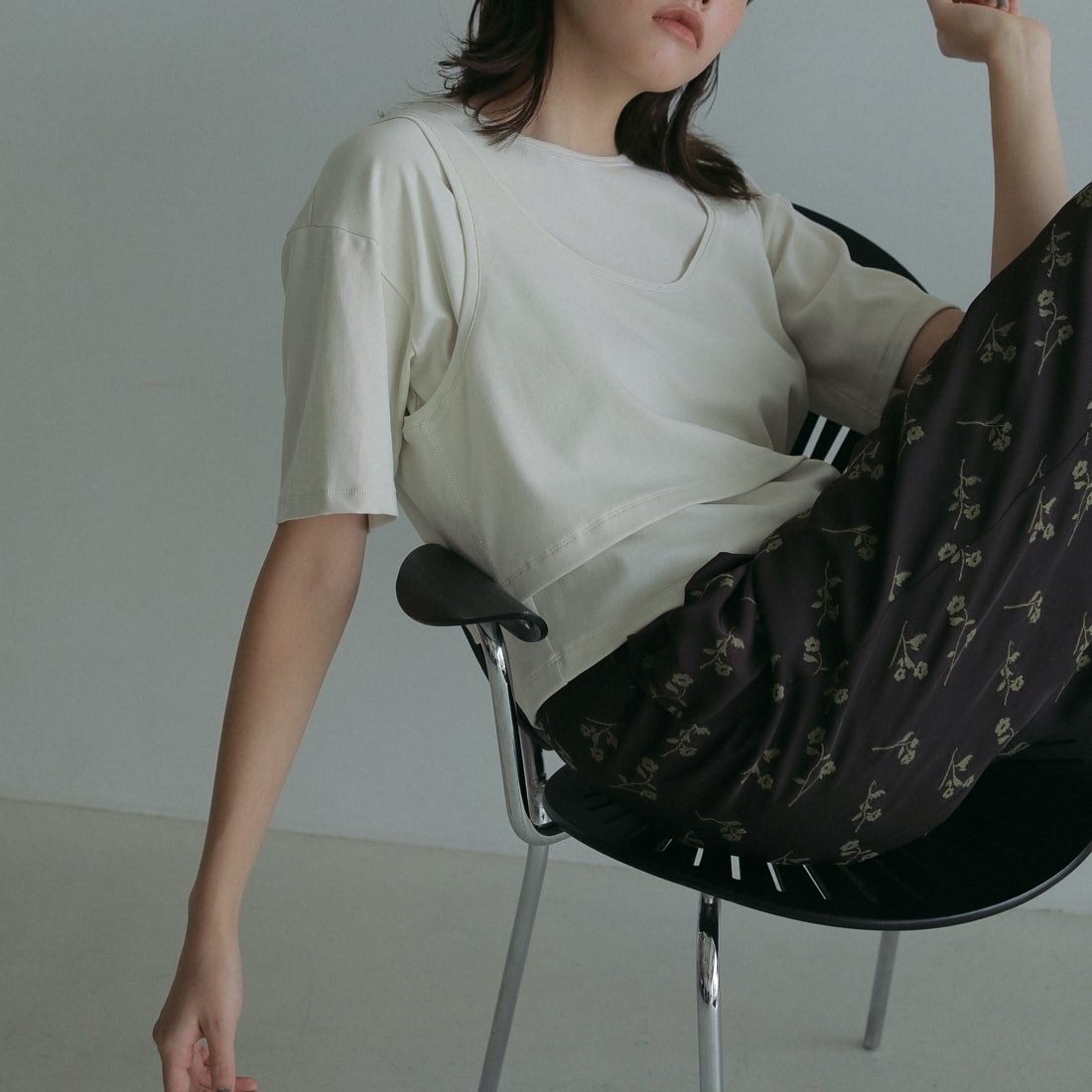 anuke [アンヌーク] レイヤードカットTシャツ [62510623]｜ジーンズ