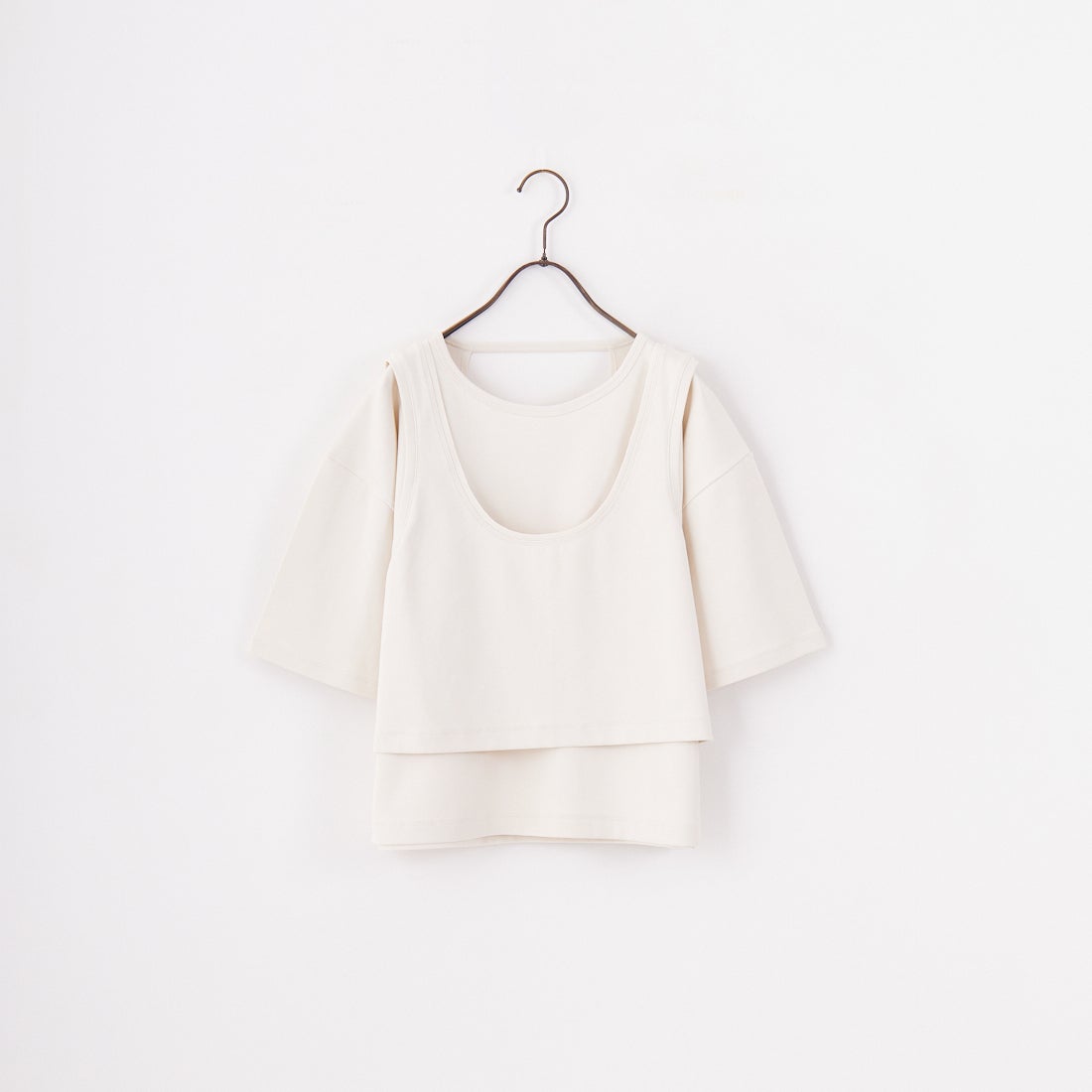 anuke [アンヌーク] レイヤードカットTシャツ [62510623] IVR