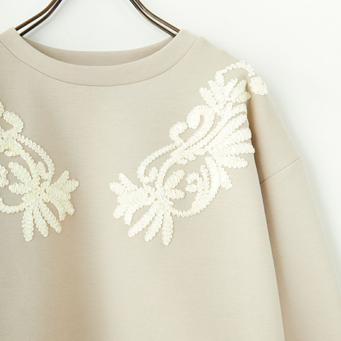 Jeans Factory Clothes [ジーンズファクトリークローズ] ダンボールニットテープ刺繍プルオーバー [149809] 27 ｸﾞﾚｰｼﾞｭ