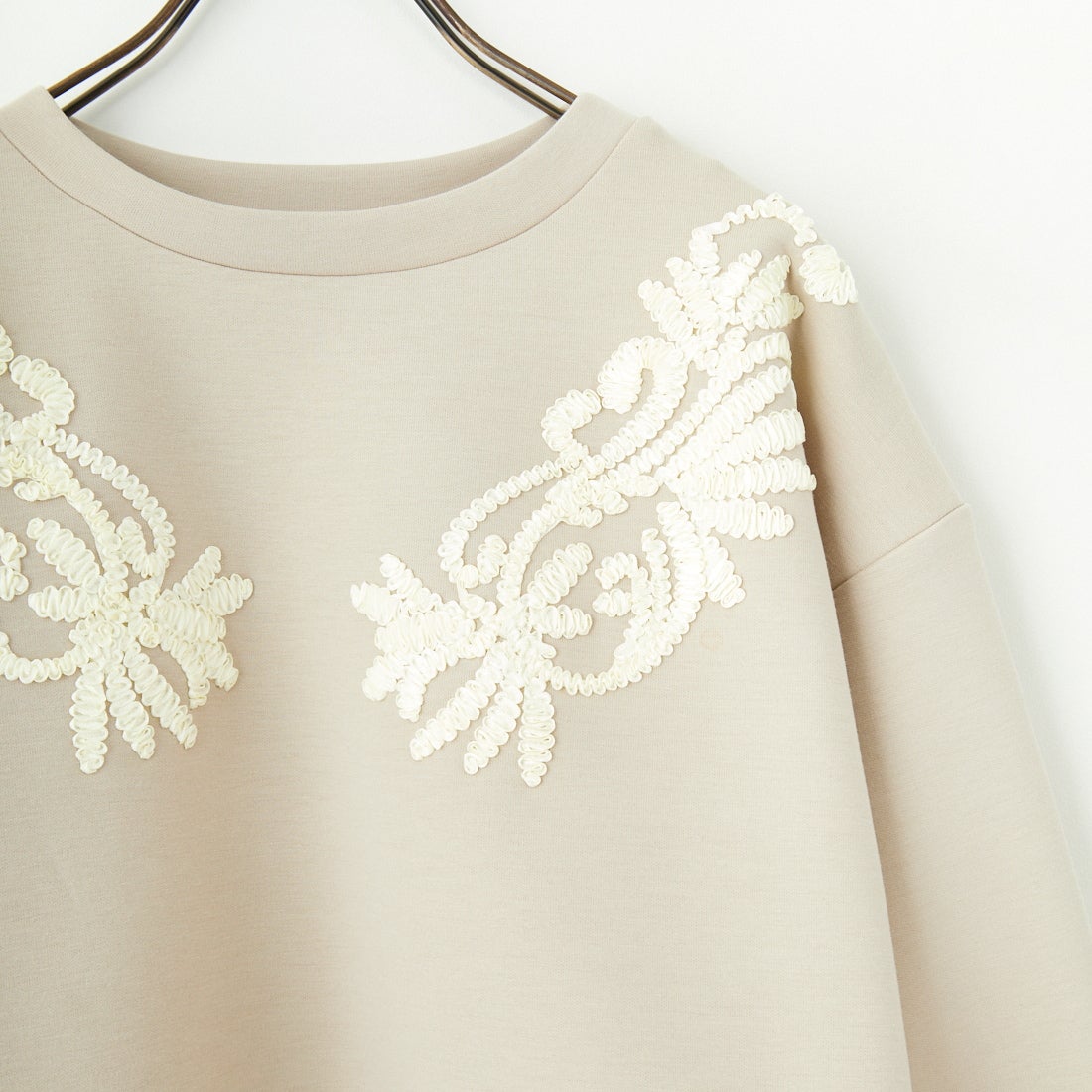 Jeans Factory Clothes [ジーンズファクトリークローズ] ダンボールニットテープ刺繍プルオーバー [149809] 27 ｸﾞﾚｰｼﾞｭ