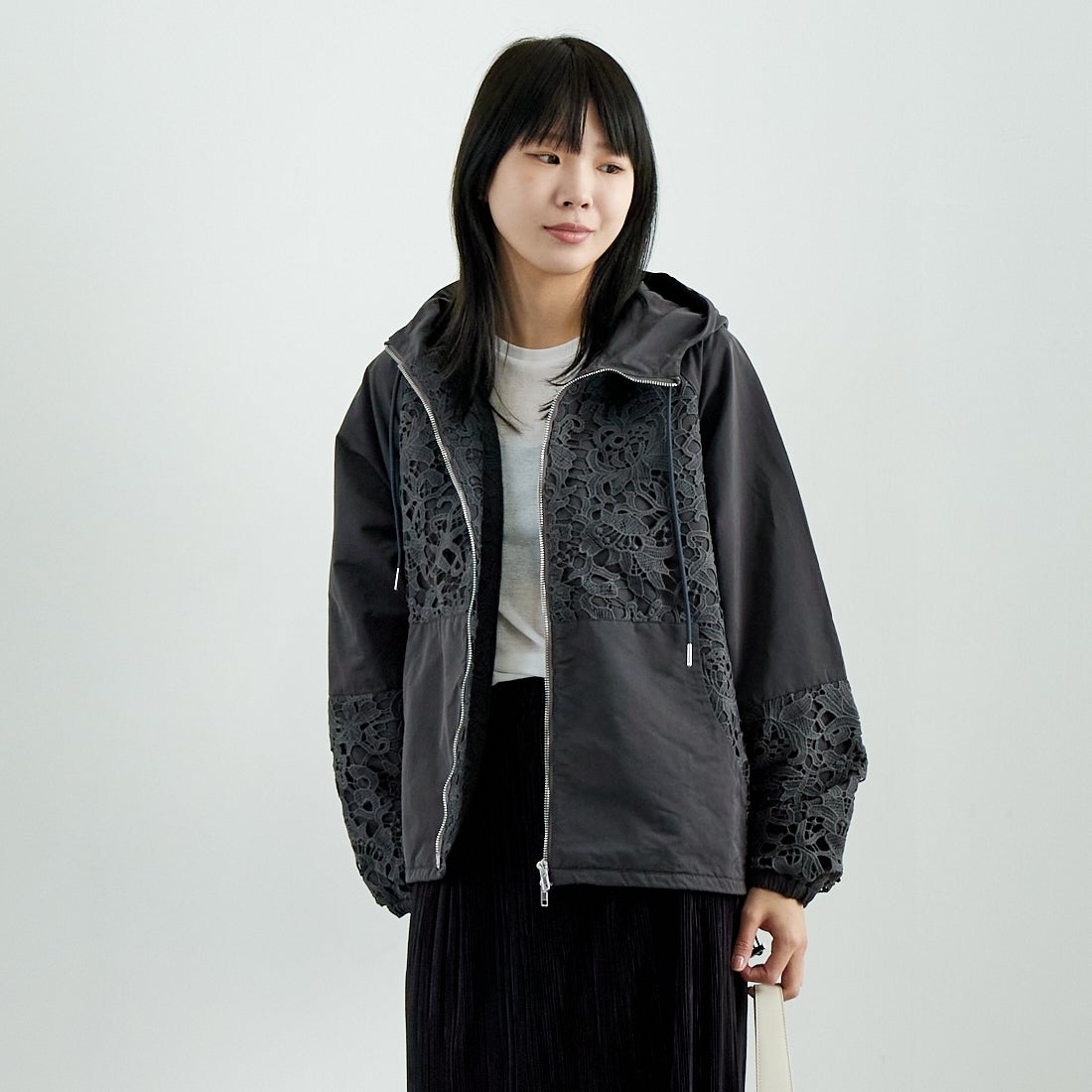 08 ﾁｬｺｰﾙ&&モデル身長：167cm 着用サイズ：F&&