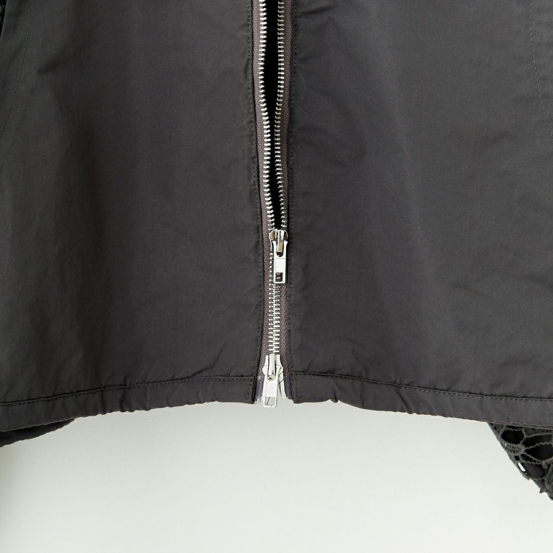 Jeans Factory Clothes [ジーンズファクトリークローズ] レースコンビパーカー [151201] 08 ﾁｬｺｰﾙ