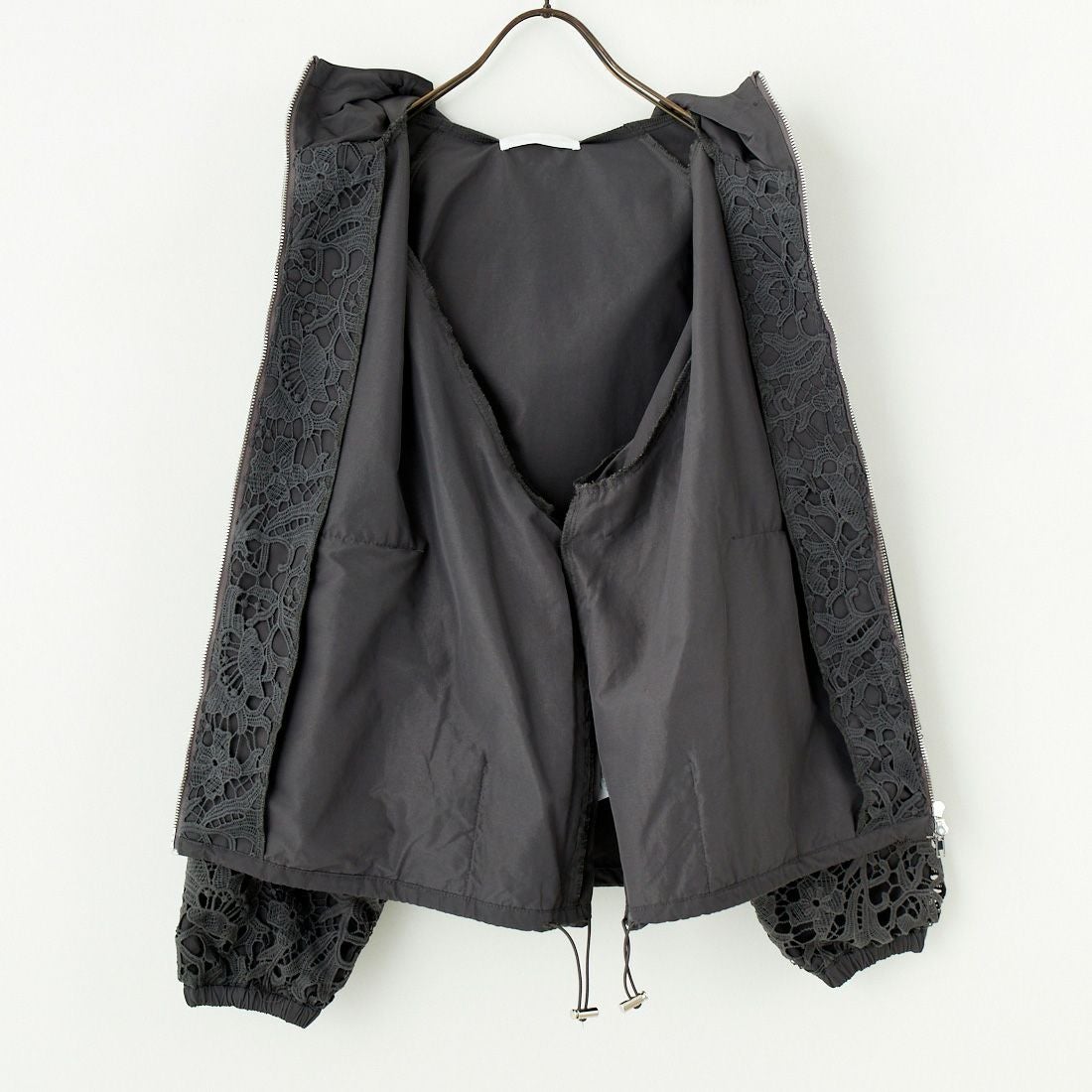 Jeans Factory Clothes [ジーンズファクトリークローズ] レースコンビパーカー [151201] 08 ﾁｬｺｰﾙ