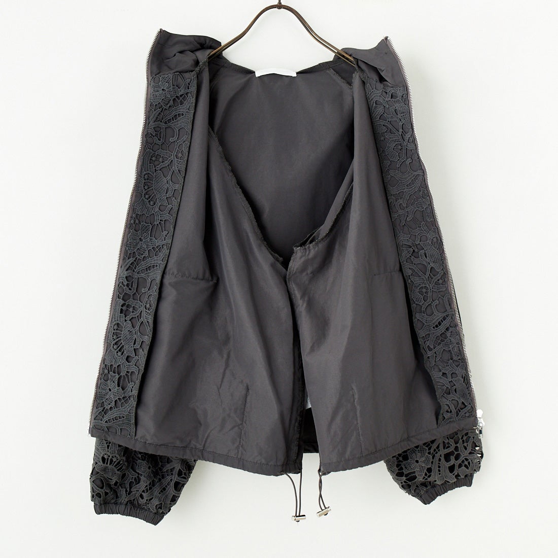 Jeans Factory Clothes [ジーンズファクトリークローズ] レースコンビパーカー [151201] 08 ﾁｬｺｰﾙ