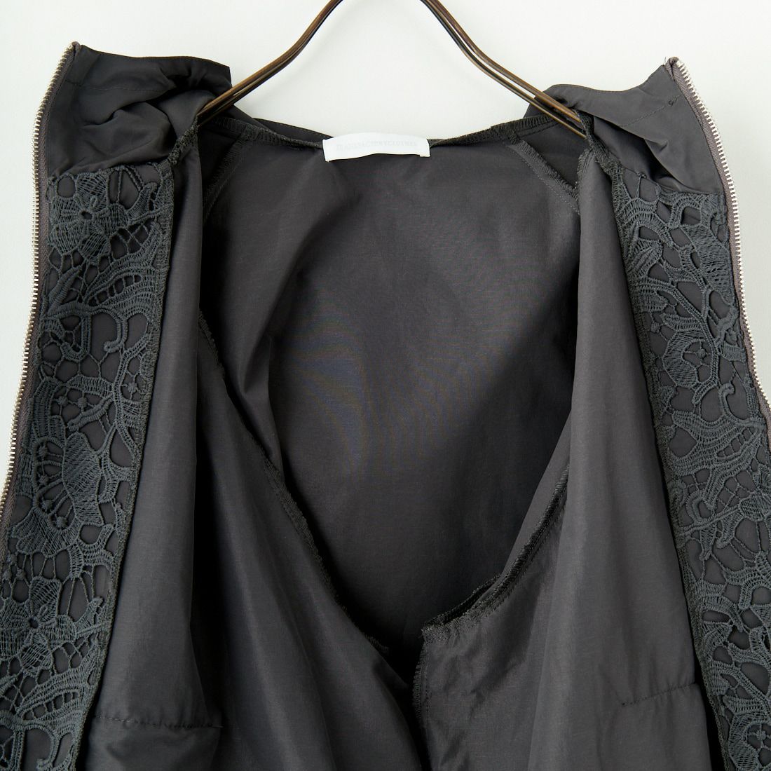 Jeans Factory Clothes [ジーンズファクトリークローズ] レースコンビパーカー [151201] 08 ﾁｬｺｰﾙ